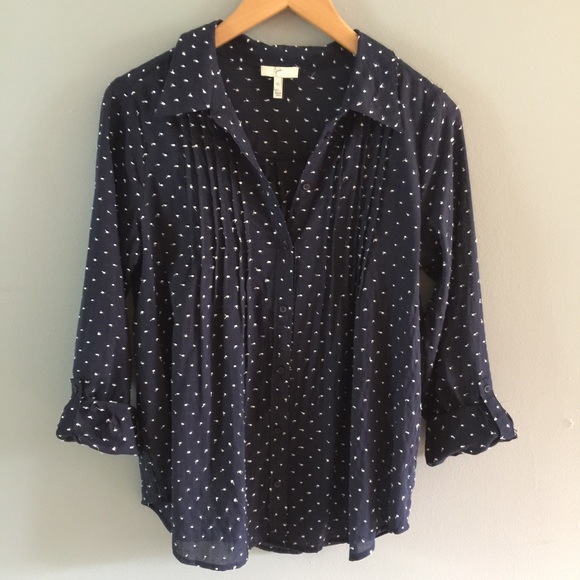 Joie Tops - 🌱J O I E || Textured Polka Dot Popover Blouse